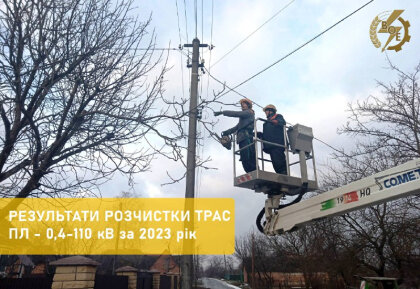 АТ «Вінницяобленерго» – особистий кабінет, передати покази лічильника, кол-центр 0 (800) 30-95-95 Результати розчистки трас повітряних ліній за минулий рік._0